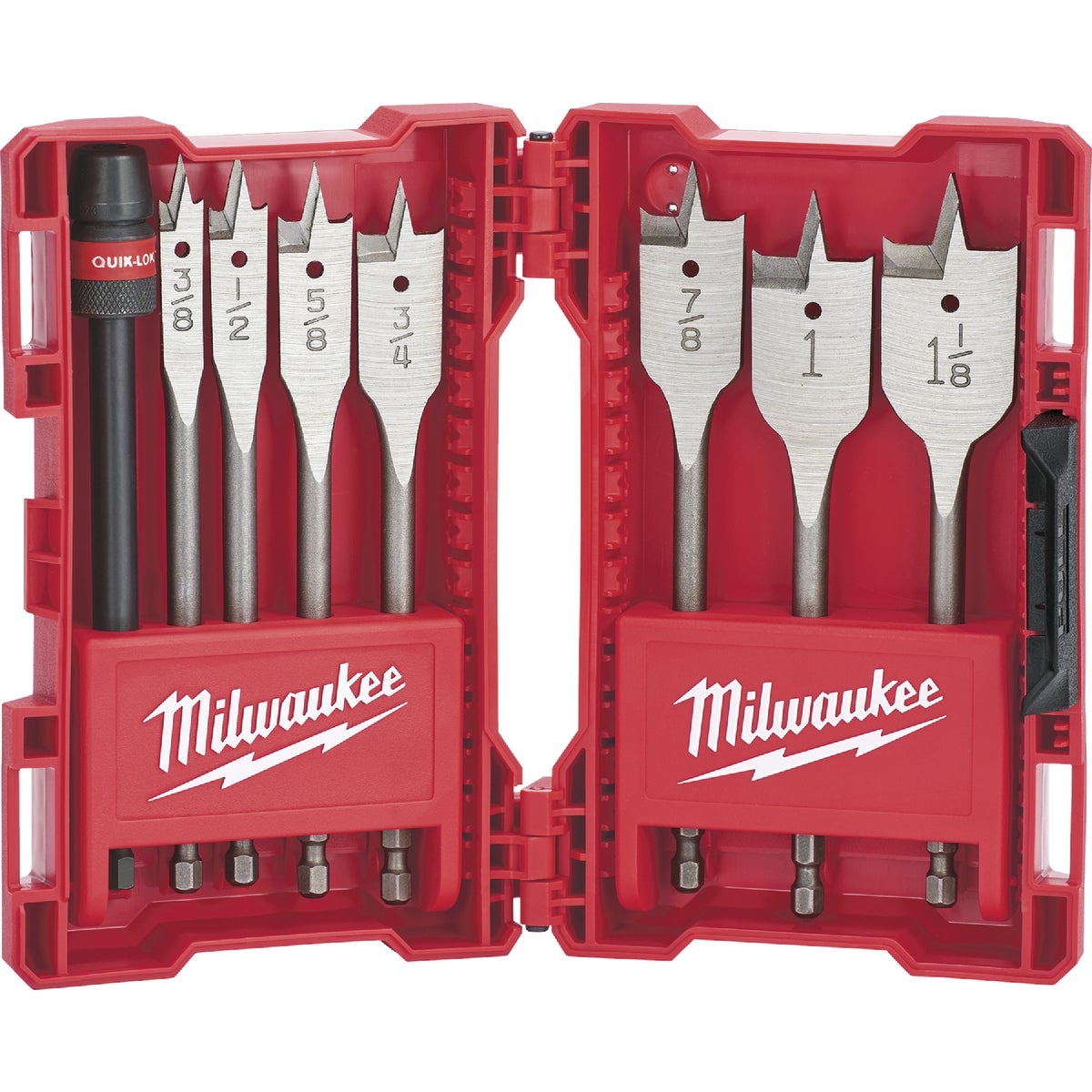 Milwaukee 8-Piece Universal Spade Bit Set Image 1