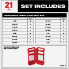 Milwaukee THUNDERBOLT 21-Piece Black Oxide Drill Bit Set, 1/16 In. thru 1/2 In. Image 2