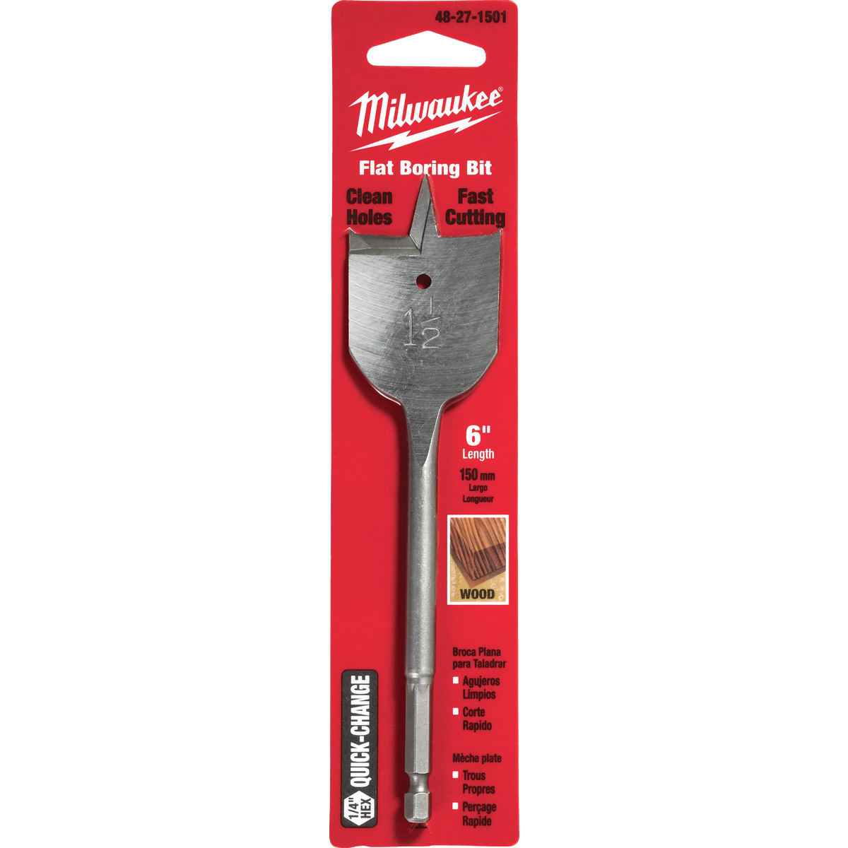 Milwaukee 1-1/2 In. x 6 In. Spade Bit Image 2