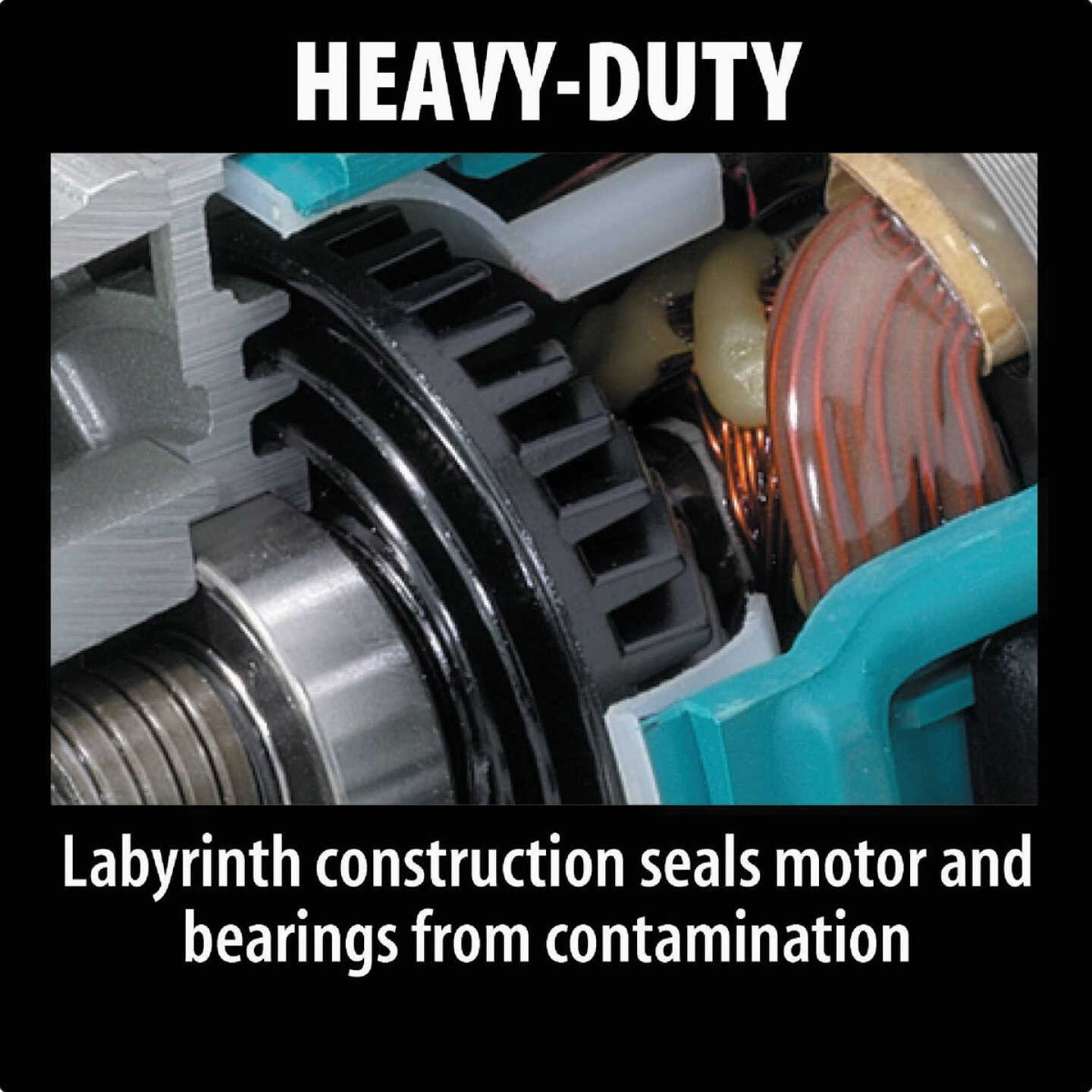 Makita 6 In. 13-Amp SJS High-Power Angle Grinder with Lock On Image 9