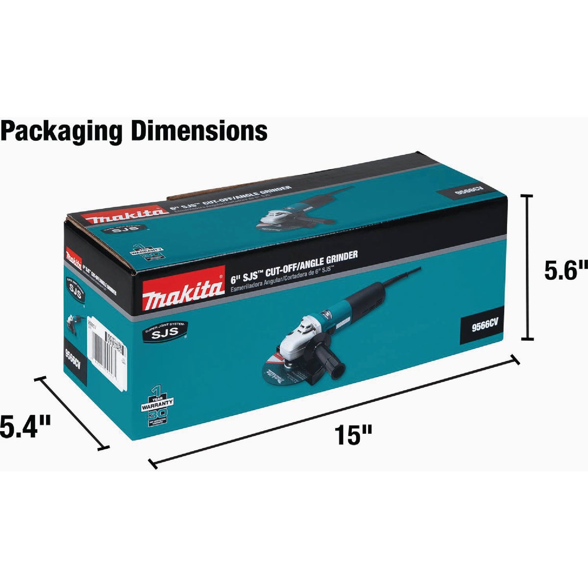 Makita 6 In. 13-Amp SJS High-Power Angle Grinder with Lock On Image 7