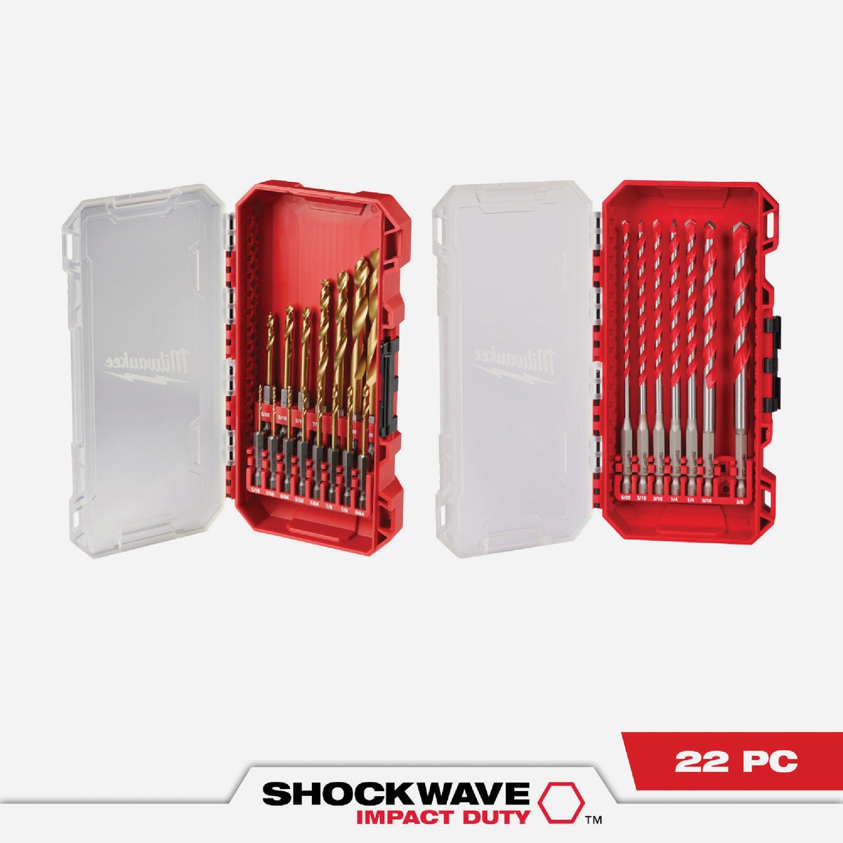Milwaukee SHOCKWAVE 7-Piece Carbide Masonry Drill Bit Set Image 2