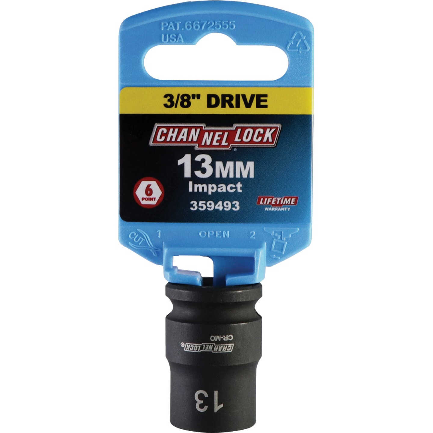 Channellock 3/8 In. Drive 13 mm 6-Point Shallow Metric Impact Socket Image 2