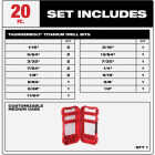 Milwaukee THUNDERBOLT 20-Piece Titanium Drill Bit Set, 1/16 In. thru 1/2 In. Image 2