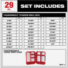 Milwaukee THUNDERBOLT 29-Piece Titanium Drill Bit Set, 1/16 In. thru 1/2 In. Image 2