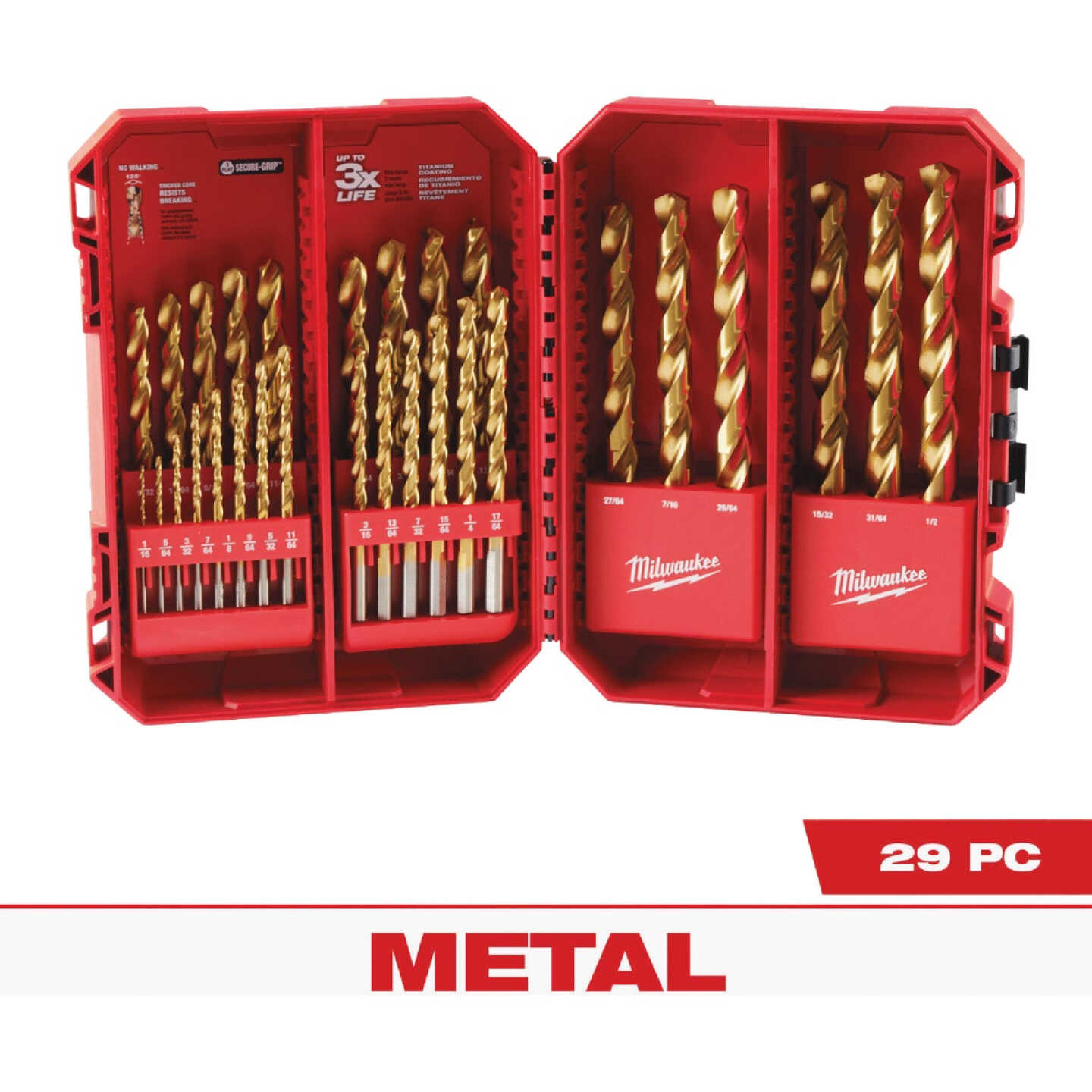 Milwaukee THUNDERBOLT 29-Piece Titanium Drill Bit Set, 1/16 In. thru 1/2 In. Image 1
