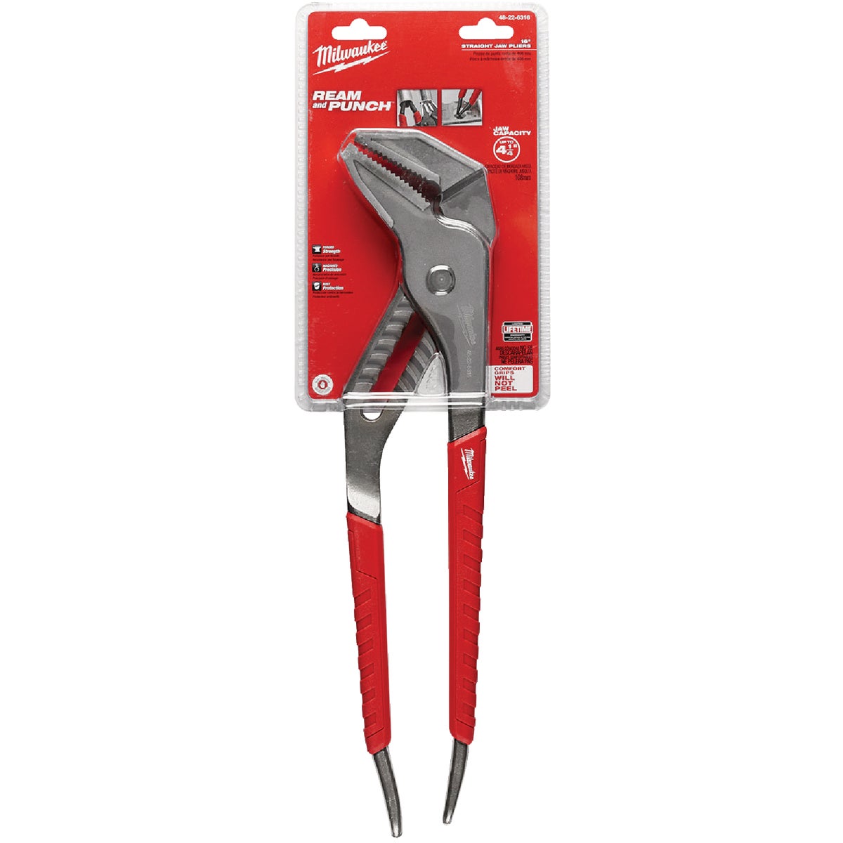 Milwaukee 16 In. Comfort Grip Straight Jaw Groove Joint Pliers Image 2