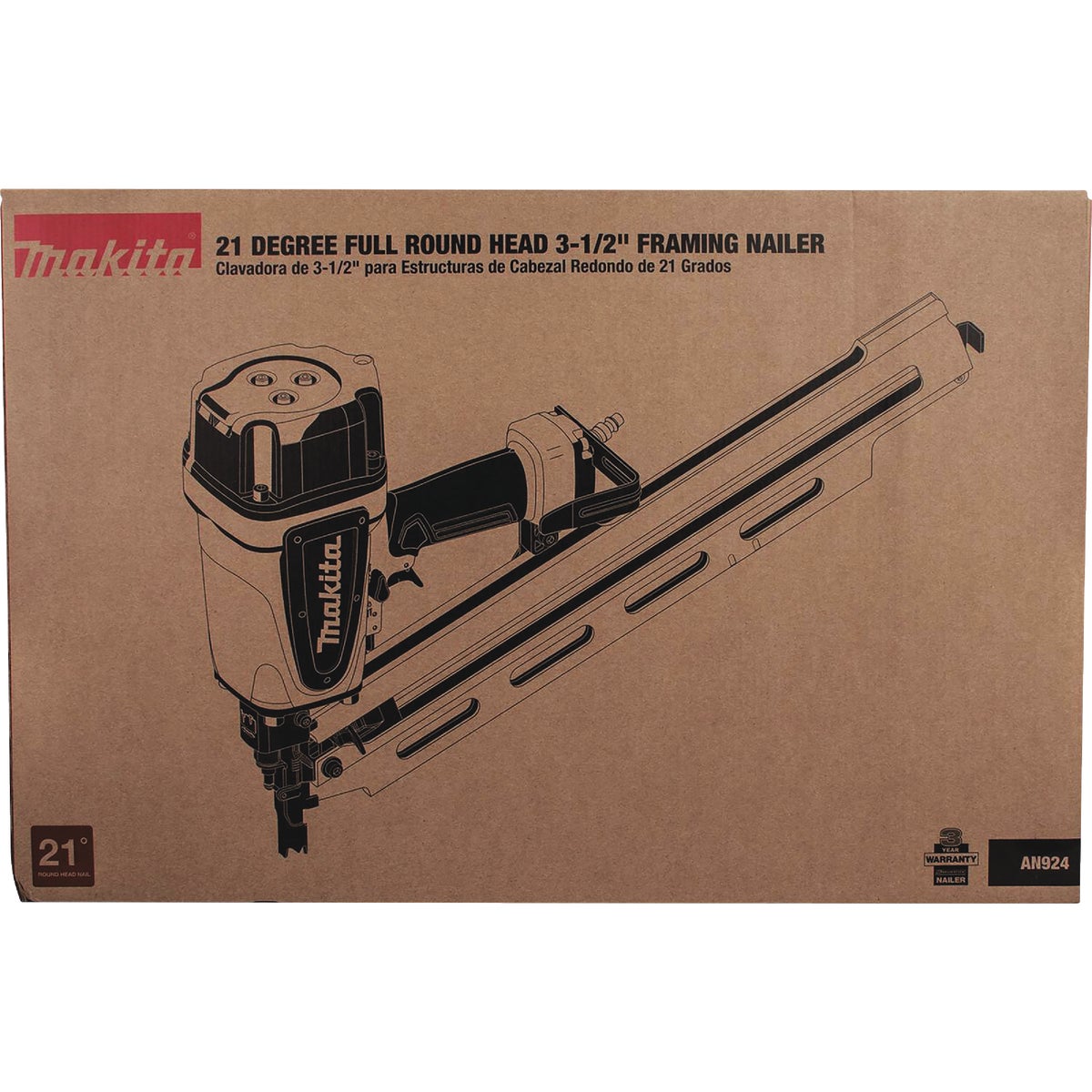Makita 21 Degree 3-1/2 In. Plastic Collated Framing Nailer Image 12