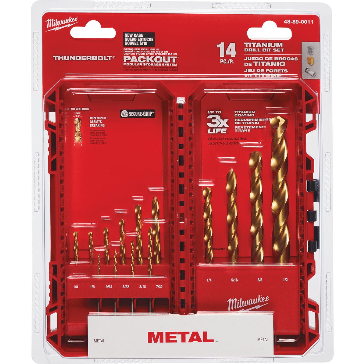 Milwaukee THUNDERBOLT 14-Piece Titanium Drill Bit Set, 1/16 In. thru 1/2 In. Image 4