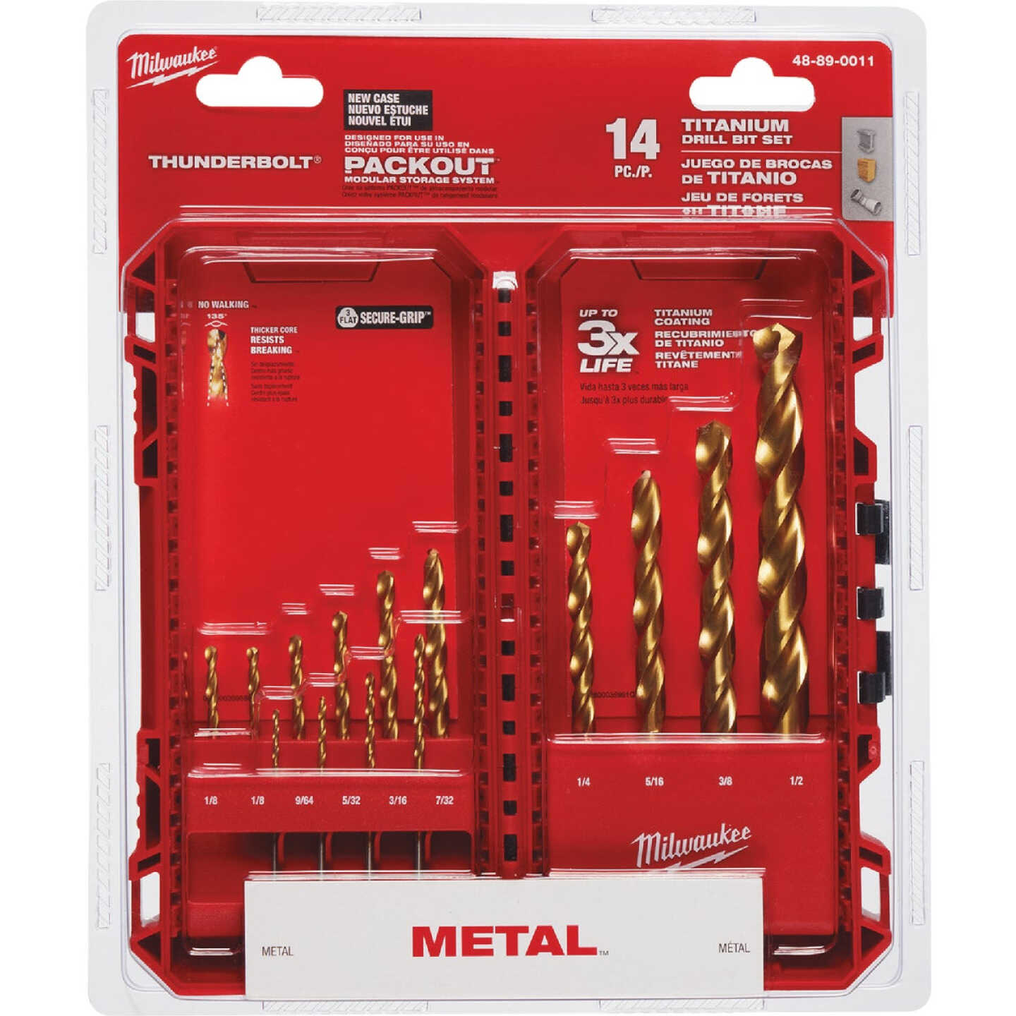 Milwaukee THUNDERBOLT 14-Piece Titanium Drill Bit Set, 1/16 In. thru 1/2 In. Image 4