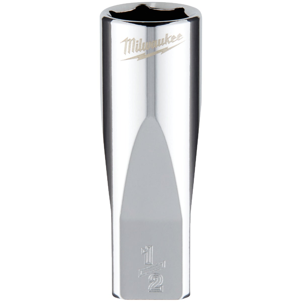 Milwaukee 1/4 In. Drive 1/2 In. 6-Point Deep Standard Socket with FOUR FLAT Sides Image 1