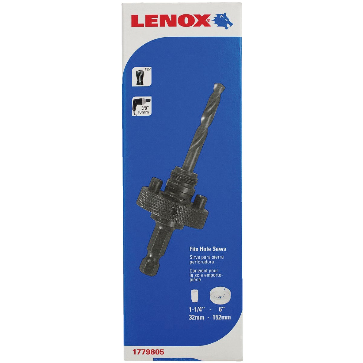 Lenox 3/8 In. Hex Shank Hole Saw Mandrel with 3-1/4 In. Pilot Drill Bit Image 4
