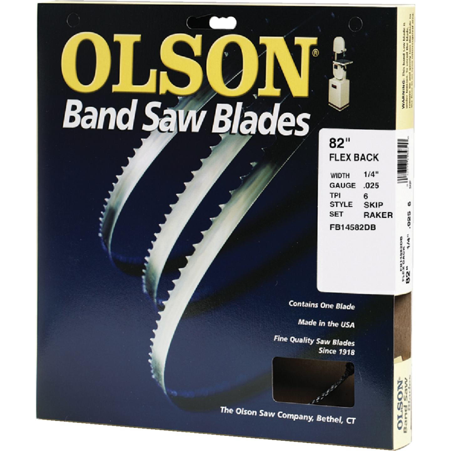 Olson 82 In. x 1/4 In. 6 TPI Skip Flex Back Band Saw Blade Image 1