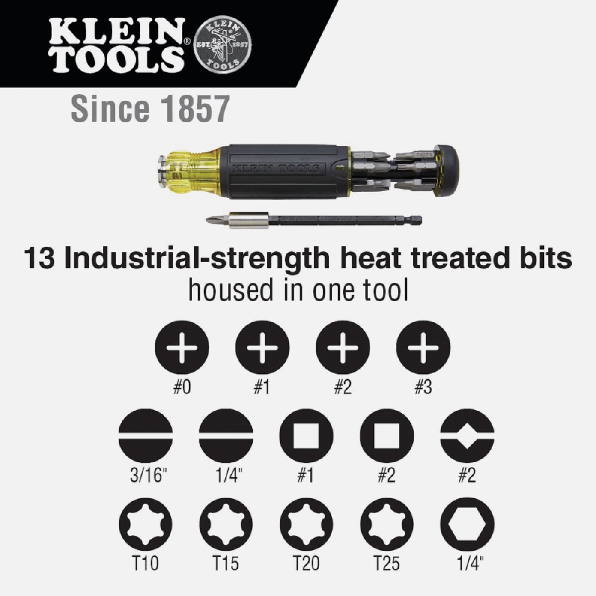 Klein 14-in-1 Adjustable Length Multi-Bit Screwdriver Image 4