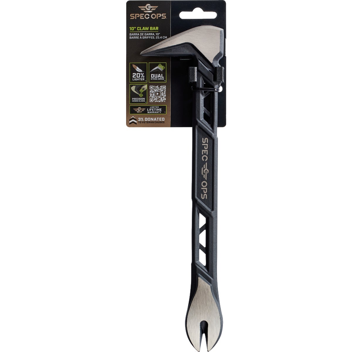 Spec Ops 10 In. High-Carbon Steel Nail Puller Cats Paw Pry Bar Image 7