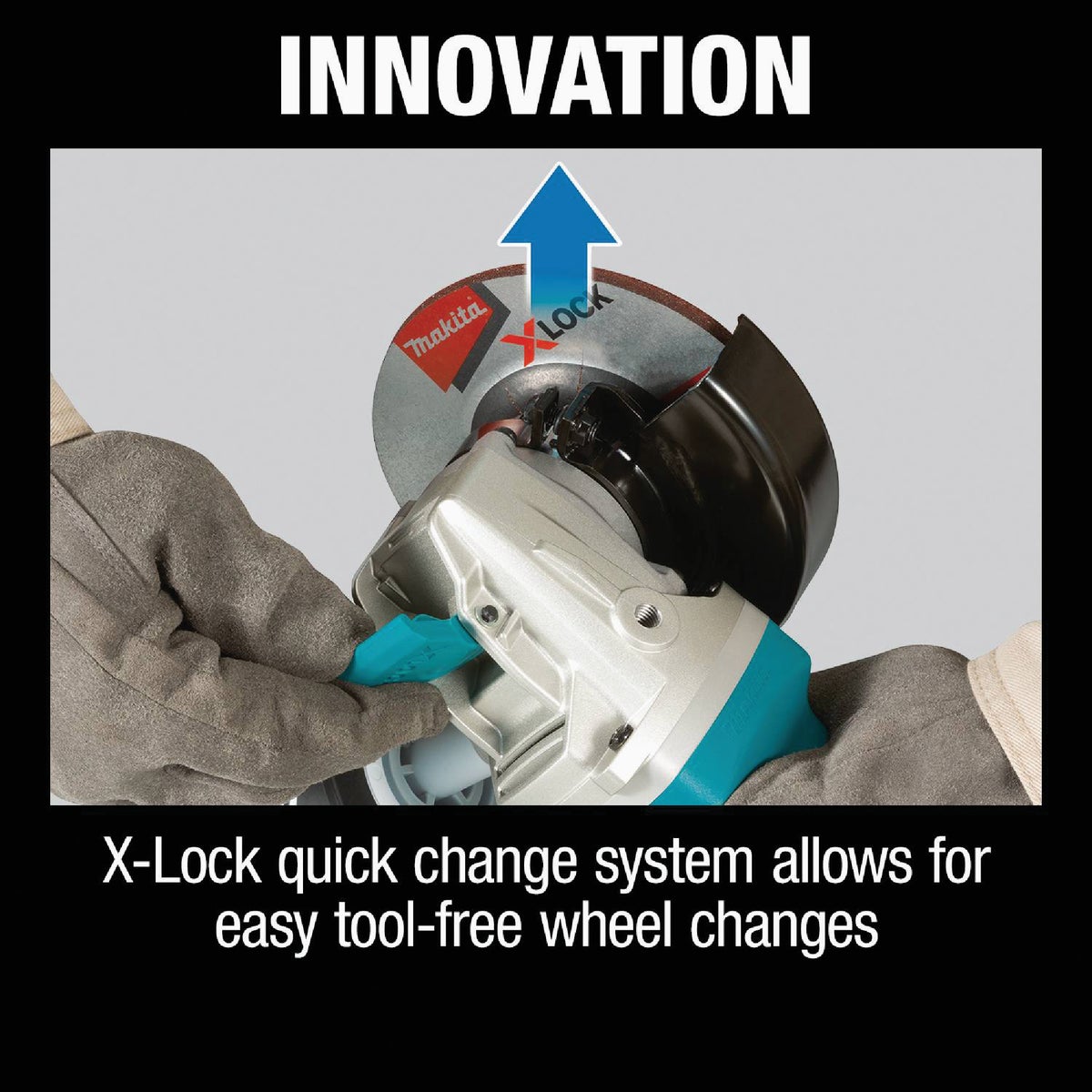 Makita 4-1/2 In. 7.5-Amp X-LOCK Angle Grinder with Lock On Image 5