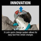 Makita 4-1/2 In. 7.5-Amp X-LOCK Angle Grinder with Lock On Image 5