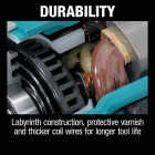 Makita 4-1/2 In. 7.5-Amp X-LOCK Angle Grinder with Lock On Image 6