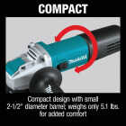 Makita 4-1/2 In. 7.5-Amp X-LOCK Angle Grinder with Lock On Image 7
