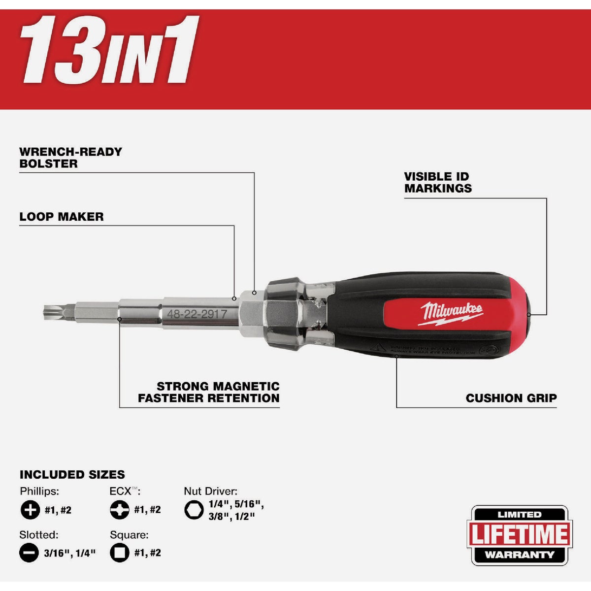 Milwaukee 13-In-1 Magnetic Multi-Bit Screwdriver Image 3