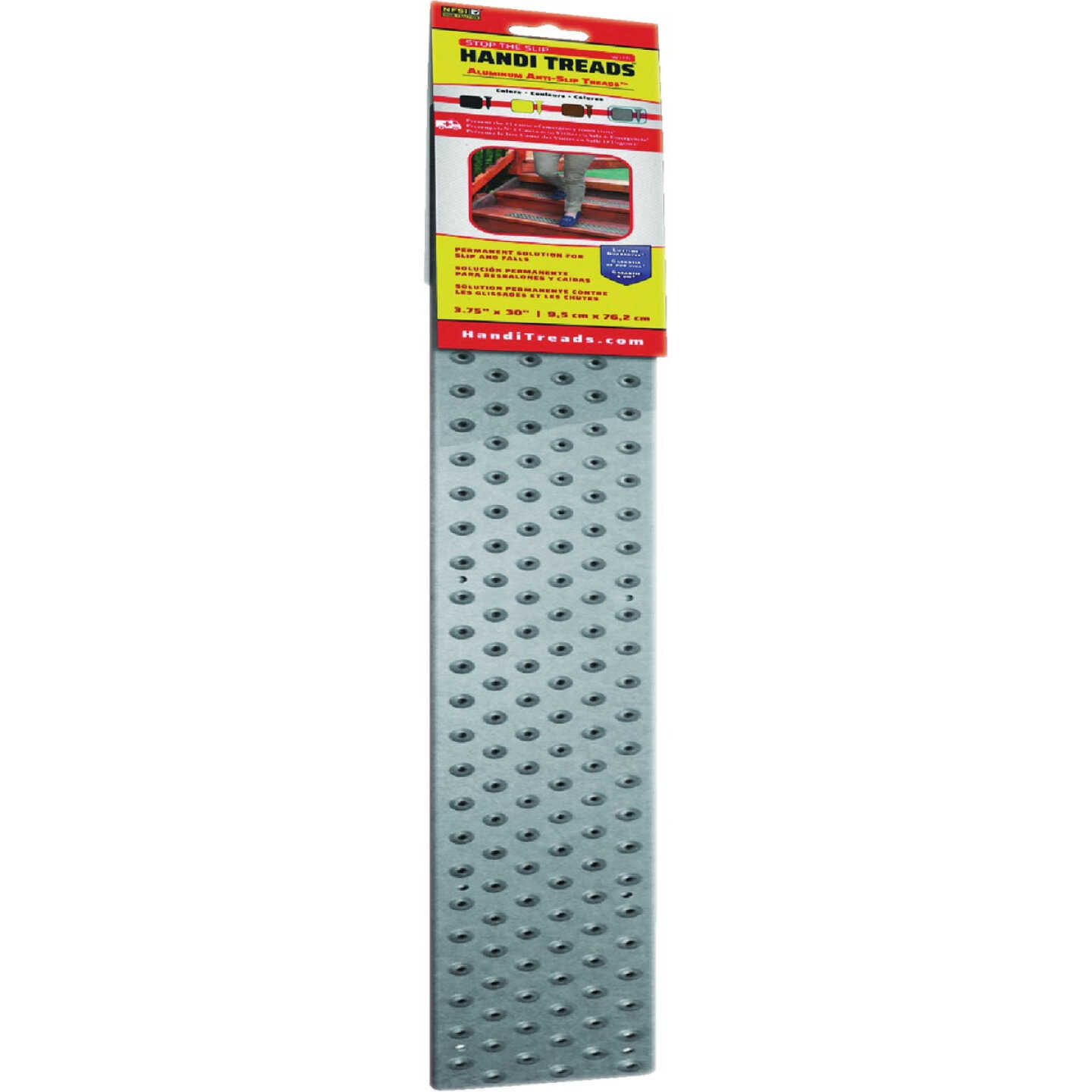 Handi Treads 3.75 In. x 30 In. Gray Non-Slip Aluminum Tread Image 1