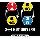 Milwaukee SHOCKWAVE QUIK-CLEAR 2-in-1 Magnetic Impact Nut Driver Set (2-Piece) Image 3