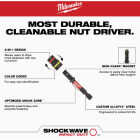 Milwaukee SHOCKWAVE QUIK-CLEAR 2-in-1 Magnetic Impact Nut Driver Set (2-Piece) Image 5