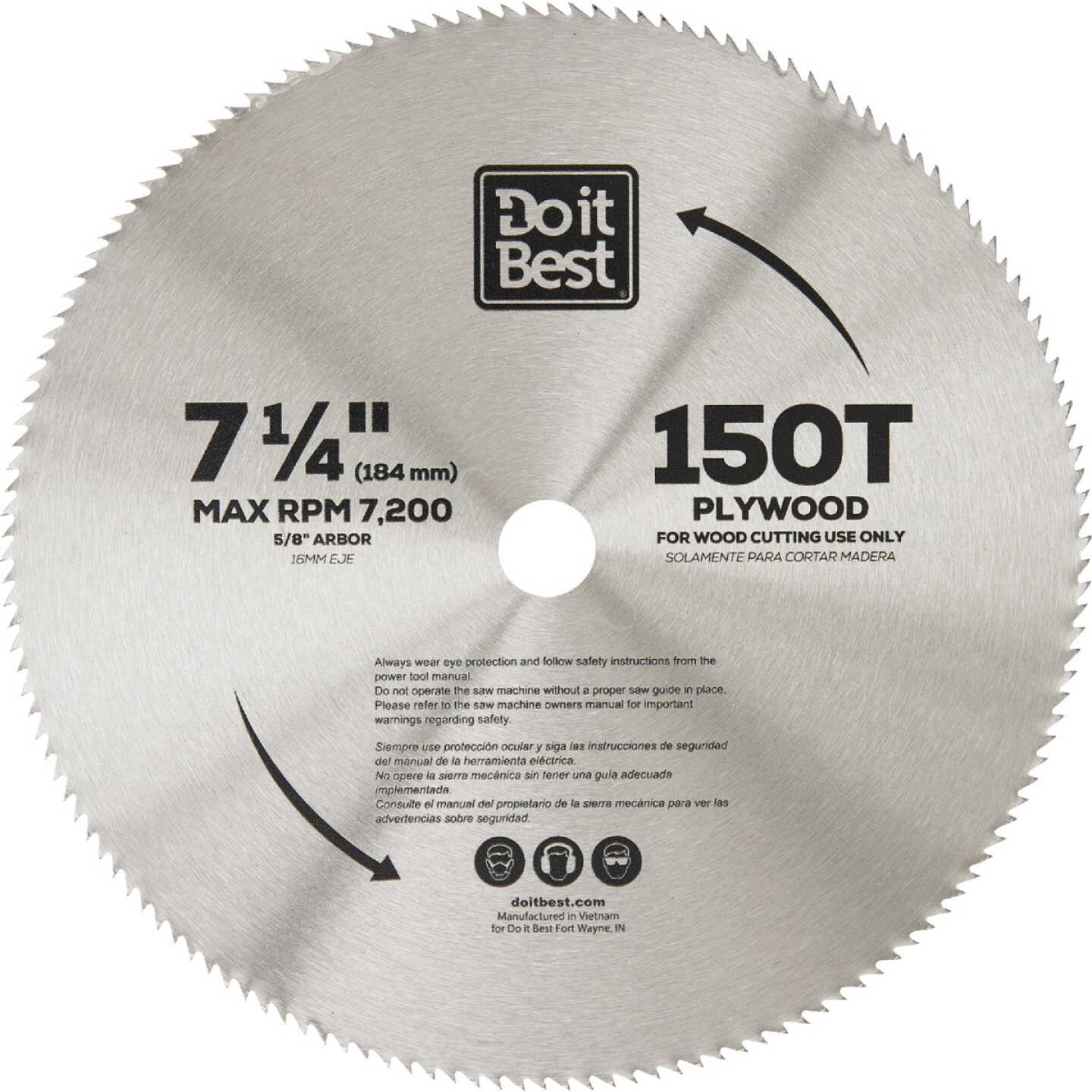 Do it Best 7-1/4 In. 150-Tooth Plywood Circular Saw Blade (2-Pack) Image 2