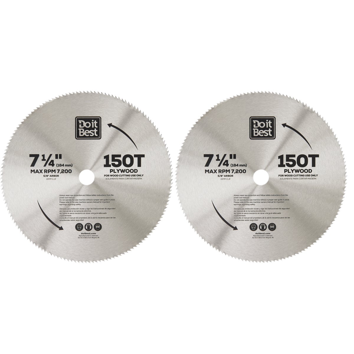 Do it Best 7-1/4 In. 150-Tooth Plywood Circular Saw Blade (2-Pack) Image 3