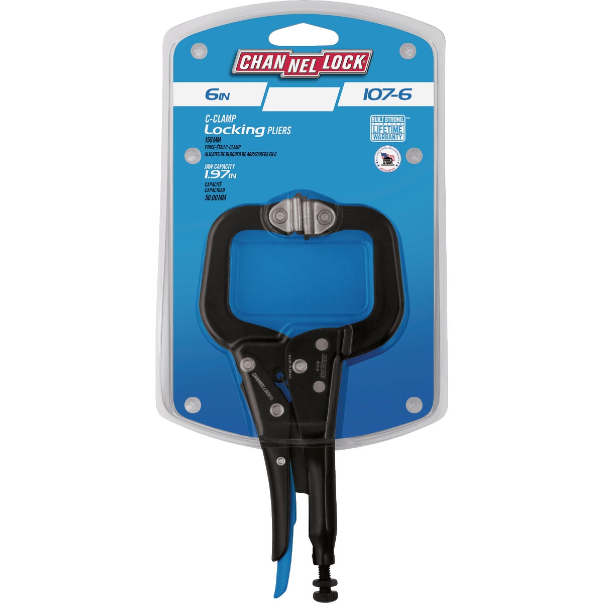 Channellock 6 In. C-Clamp Locking Pliers with Swivel Pads Image 3