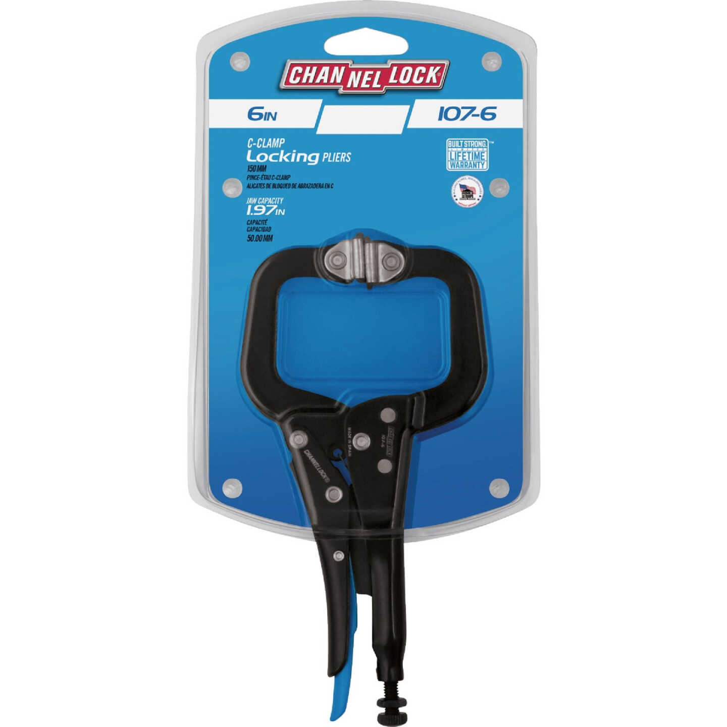 Channellock 6 In. C-Clamp Locking Pliers with Swivel Pads Image 3