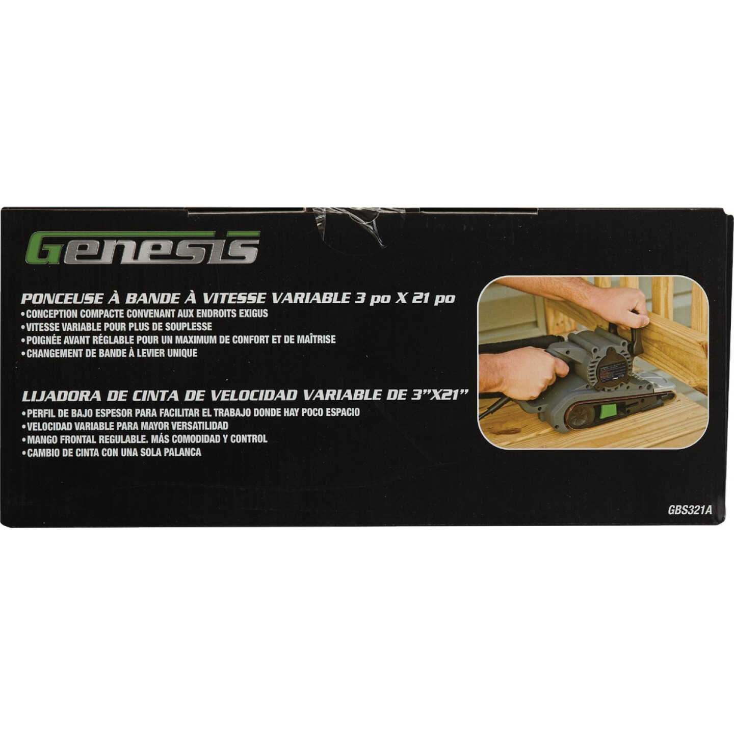 Genesis 3 In. x 21 In. Belt Sander Image 3