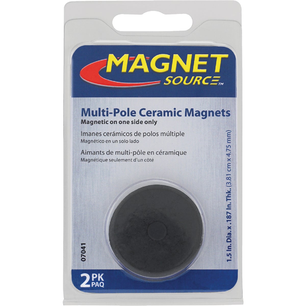Master Magnetics 1-1/2 In. Multi Pole Ceramic Magnet Disc (2 per Pack) Image 4