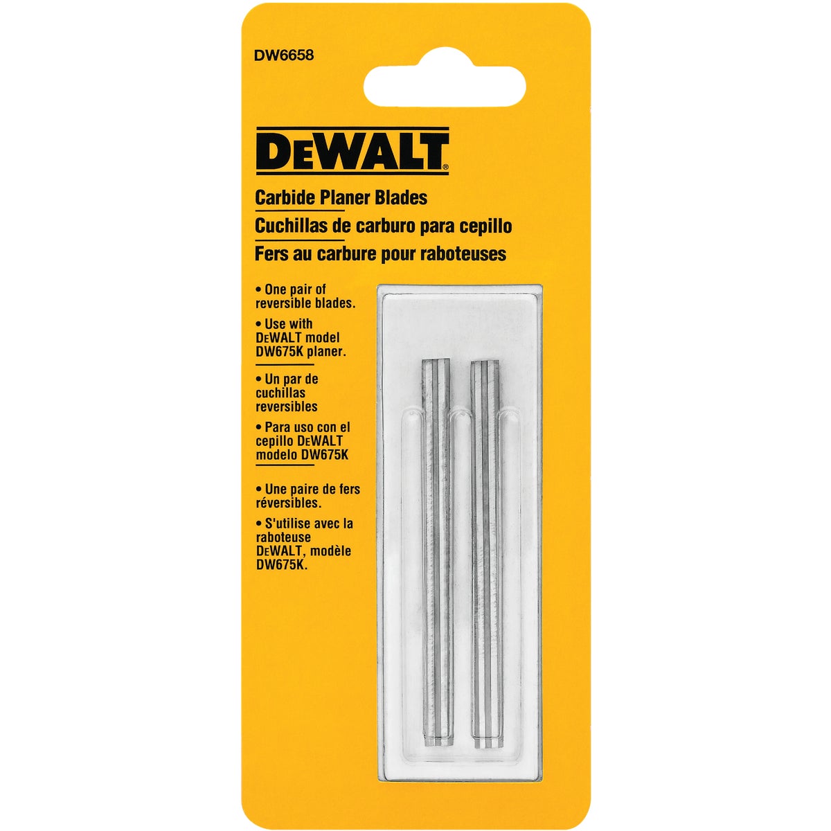 DEWALT 3-1/8 In. Carbide Planer Blade (2-Pack)
