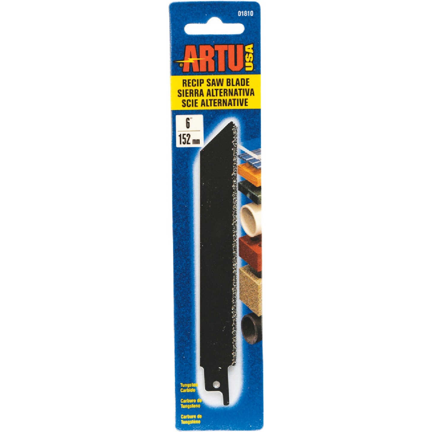 ARTU 6 In. Carbide Grit Reciprocating Saw Blade Image 1