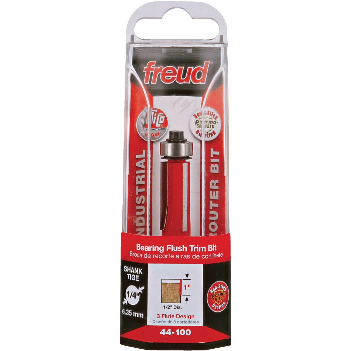 Freud 1/2 In. x 1 In. 3-Cutter Flush Trim Router Bit