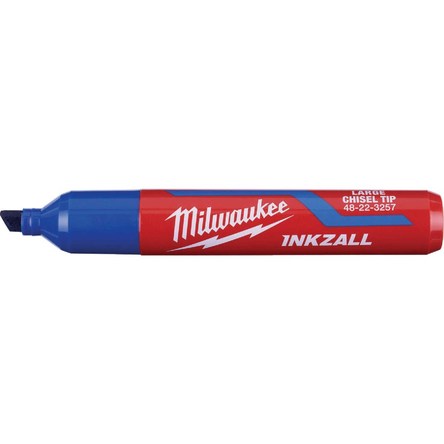 Milwaukee INKZALL Large Chisel Tip Blue Job Site Marker Image 3