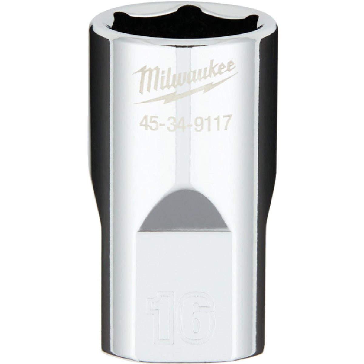 Milwaukee 1/2 In. Drive 16 mm 6-Point Shallow Metric Socket with FOUR FLAT Sides
