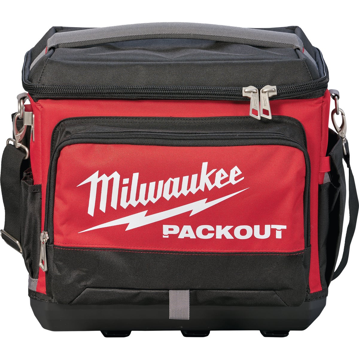 Milwaukee PACKOUT 5-Compartment Soft-Side Cooler, Black & Red Image 5