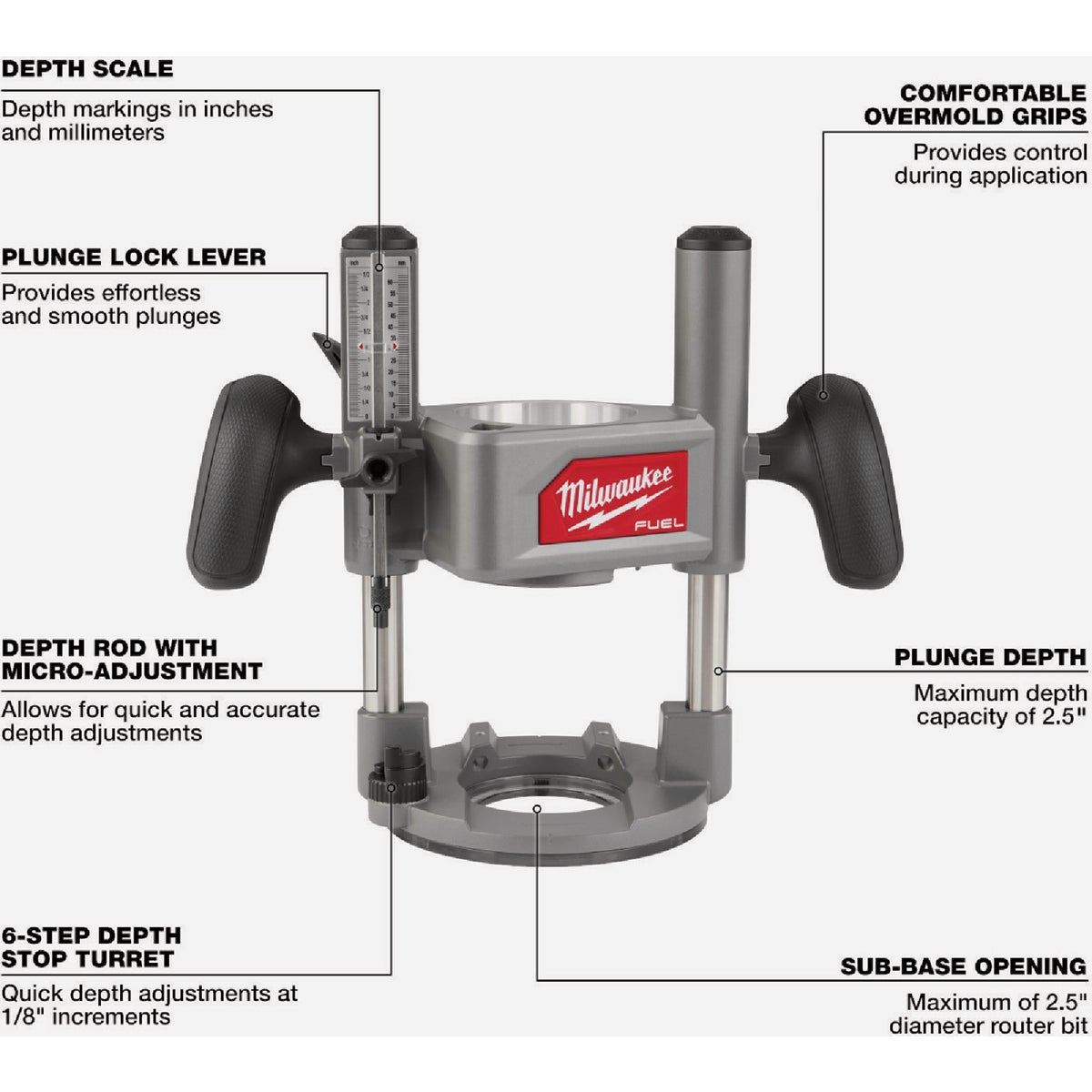 Milwaukee 1/2 In. Router Plunge Base Image 2