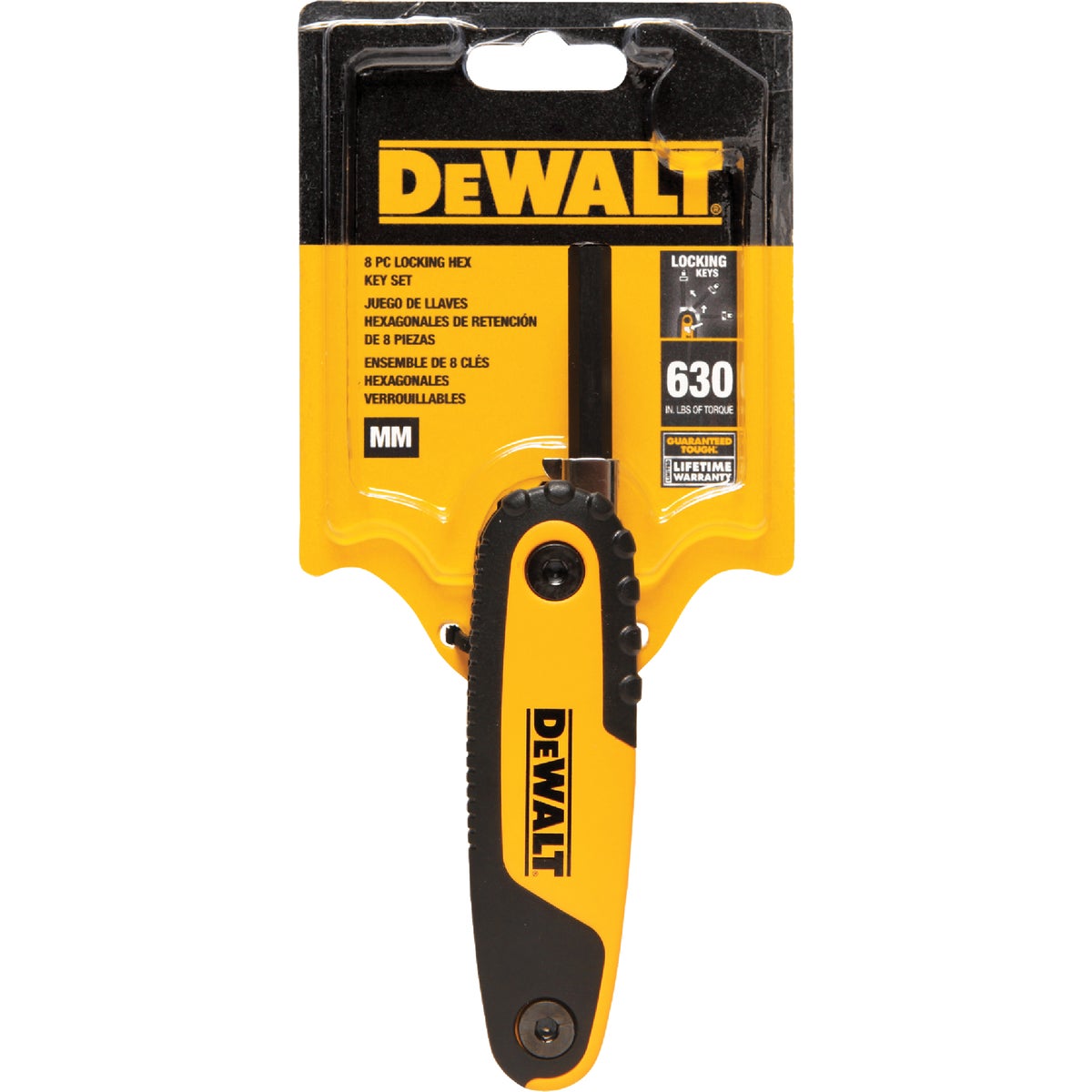DEWALT Metric Folding and Locking Hex Key Set, 8-Piece Image 4