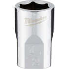Milwaukee 3/8 In. Drive 1/2 In. 6-Point Shallow Standard Socket with FOUR FLAT Sides Image 1
