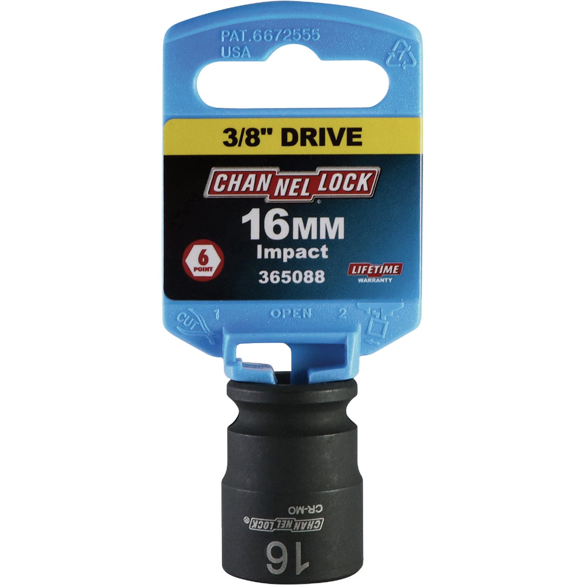 Channellock 3/8 In. Drive 16 mm 6-Point Shallow Metric Impact Socket Image 2