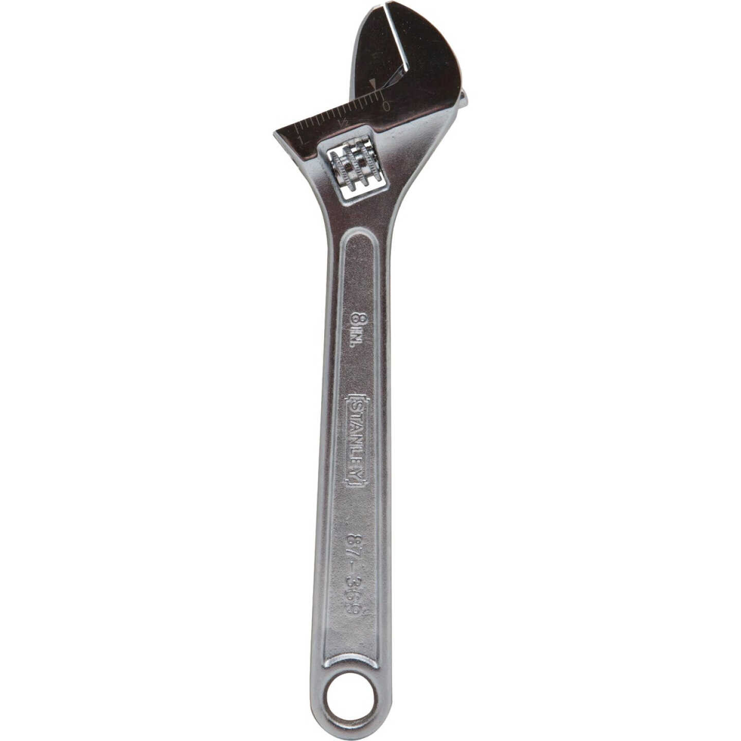 Stanley 8 In. Chrome Adjustable Wrench Image 1