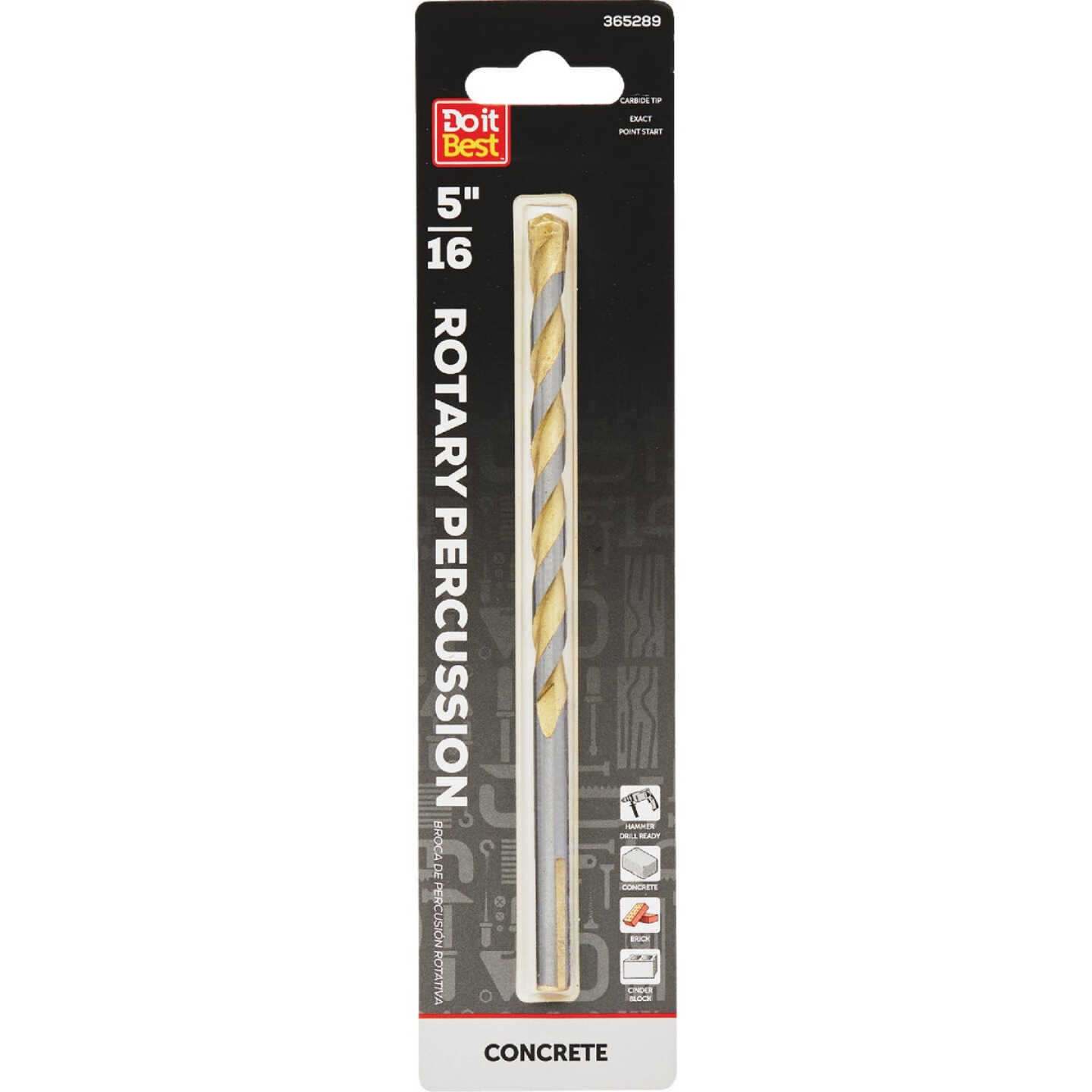 Do it Best 5/16 In. x 6 In. Rotary Percussion Masonry Drill Bit Image 1