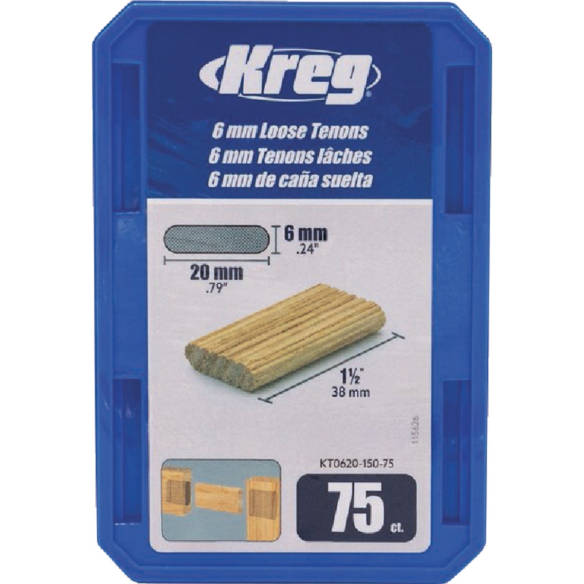 Kreg MortiseMate 6mm Loose Tenons (75-Piece) Image 4