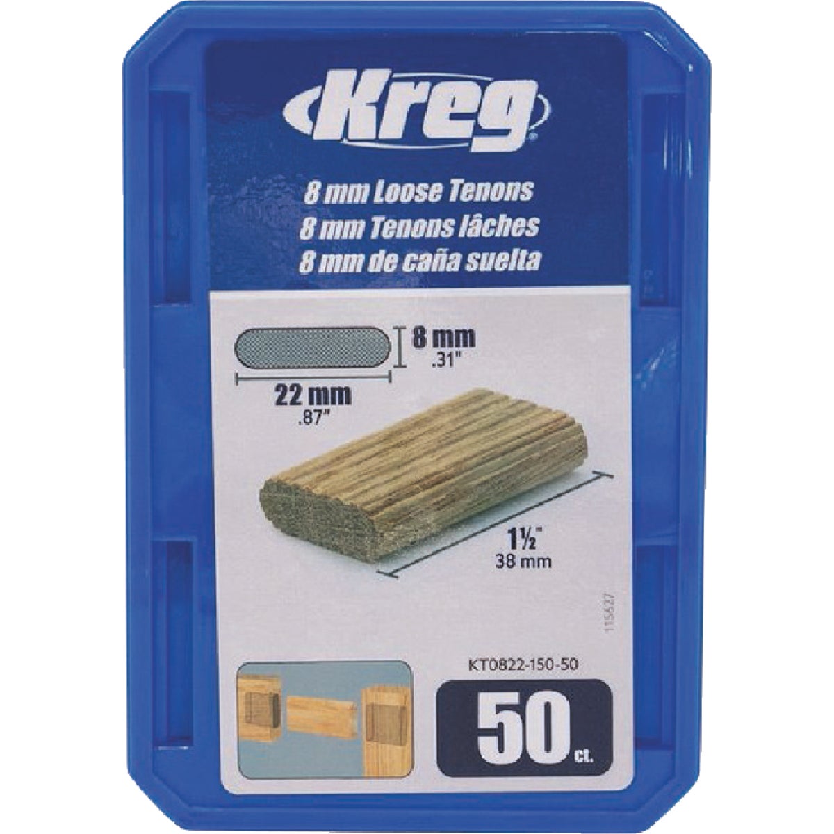 Kreg MortiseMate 8mm Loose Tenons (50-Piece) Image 4