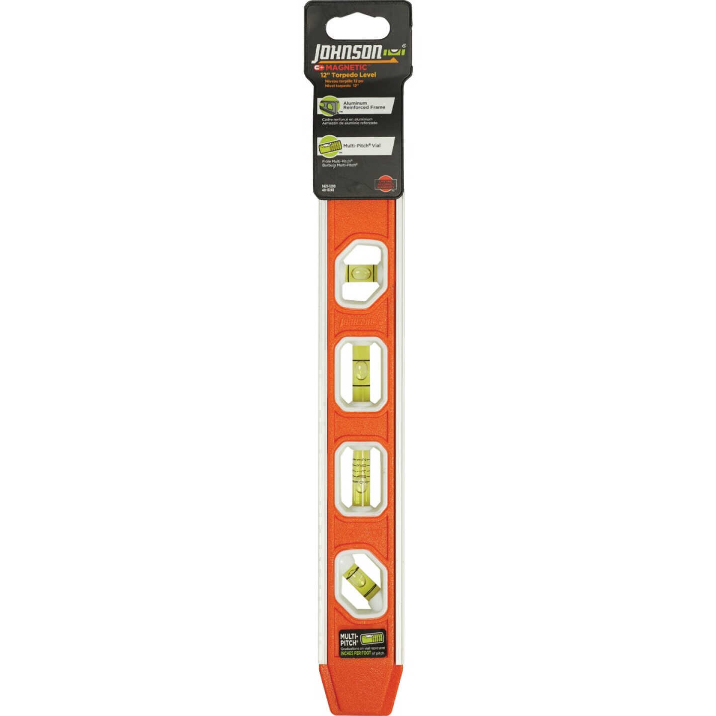 Johnson Level 12 In. Aluminum Reinforced Magnetic Torpedo Level Image 2