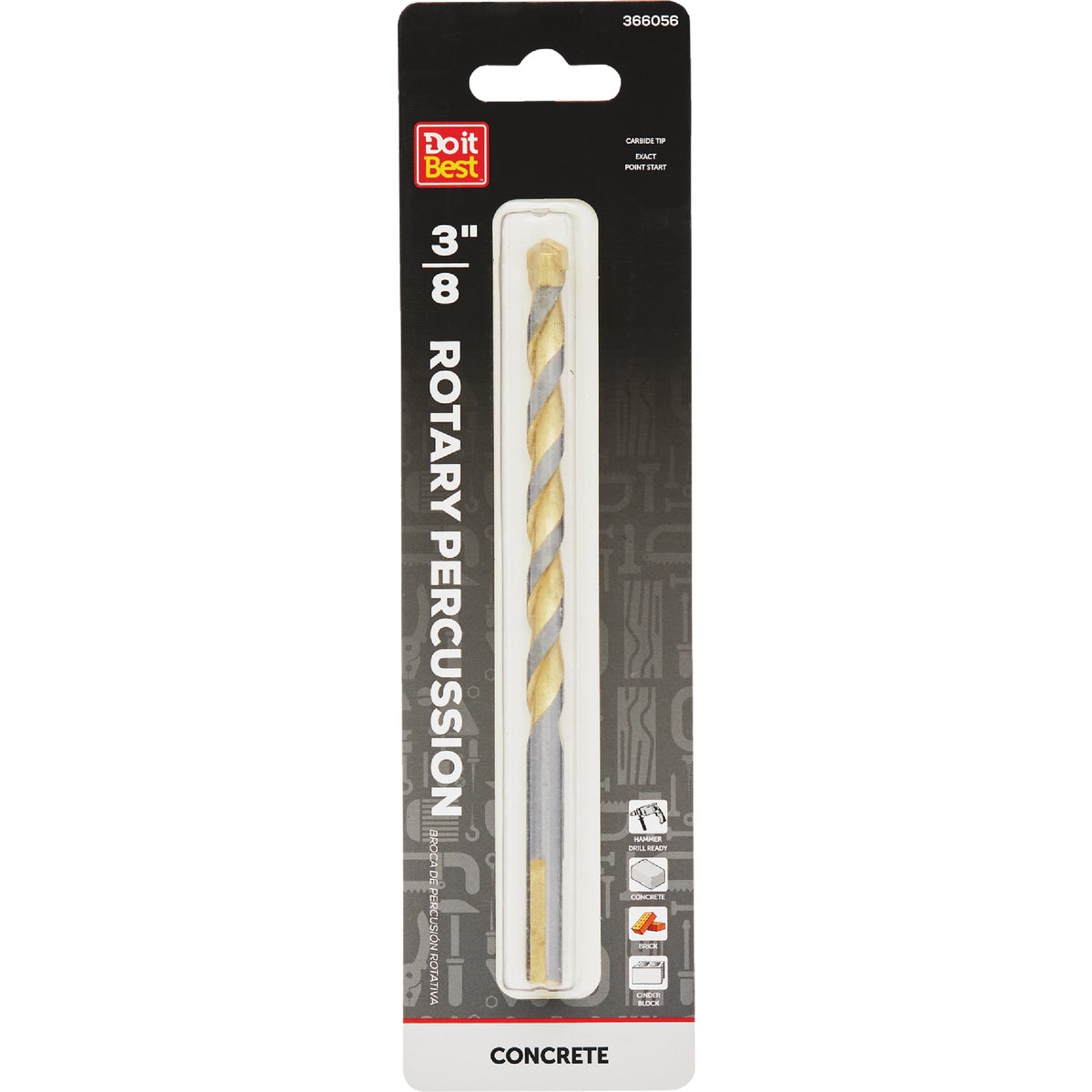 Do it Best 3/8 In. x 6 In. Rotary Percussion Masonry Drill Bit Image 1