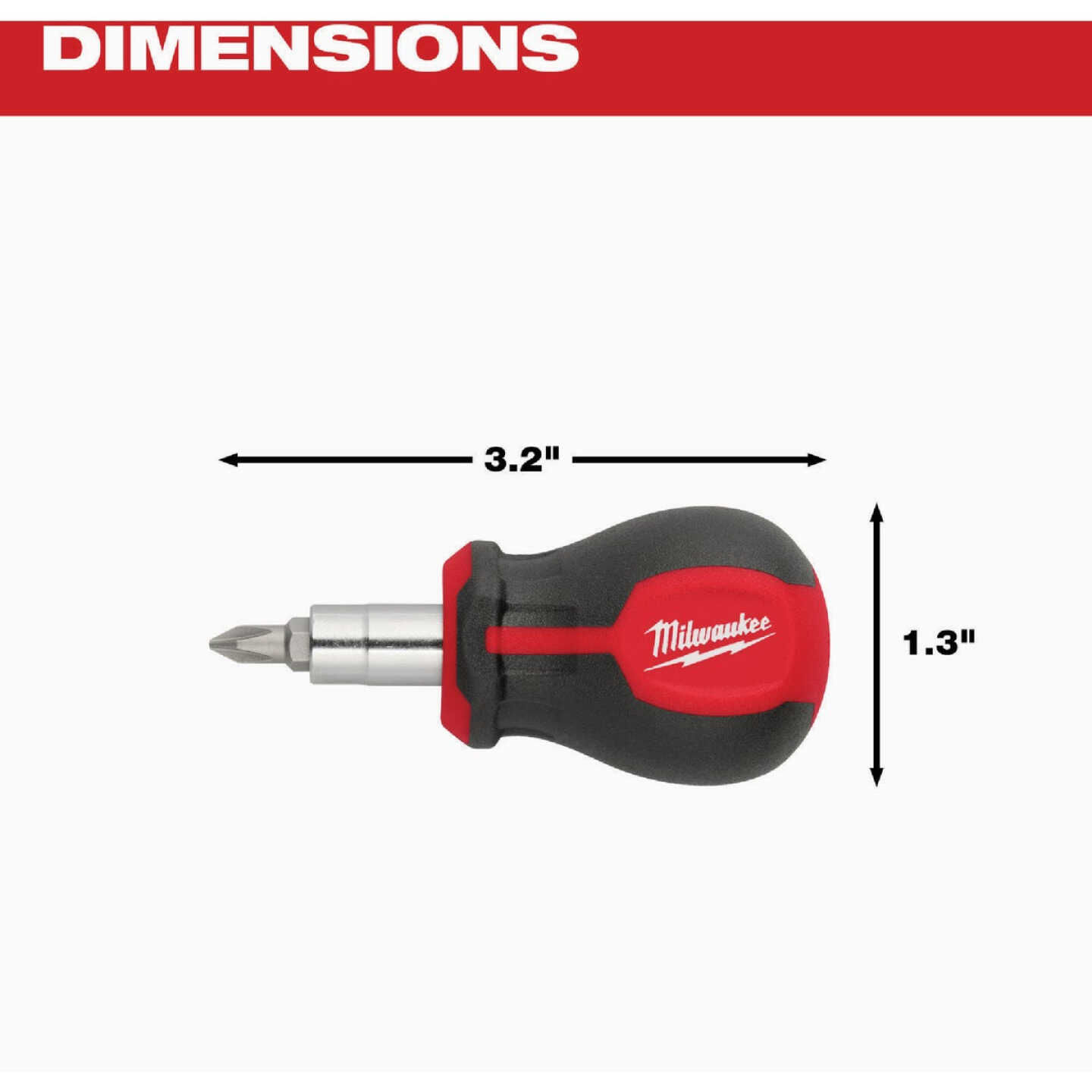 Milwaukee 6-in-1 Stubby Multi-Bit Screwdriver Image 4